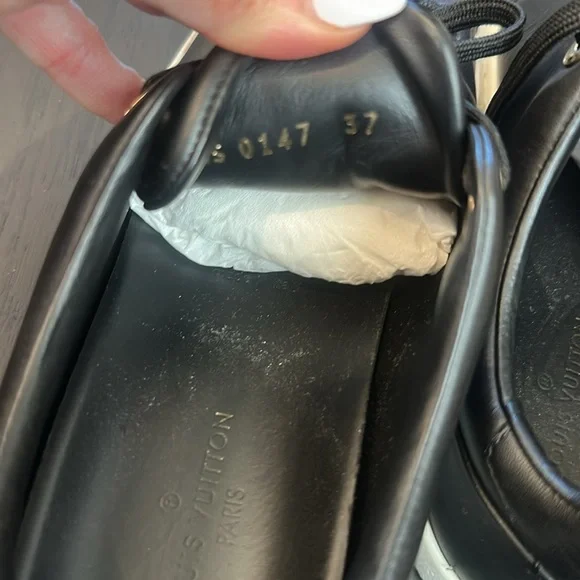 Louis Vuitton Black and Gold Sneakers - Picture 4 of 5